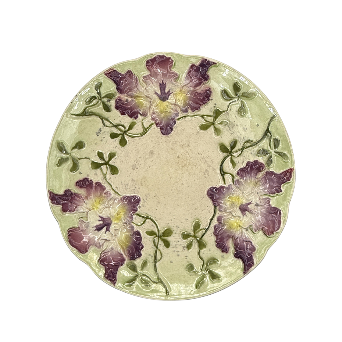 Antique French Majolica Plate