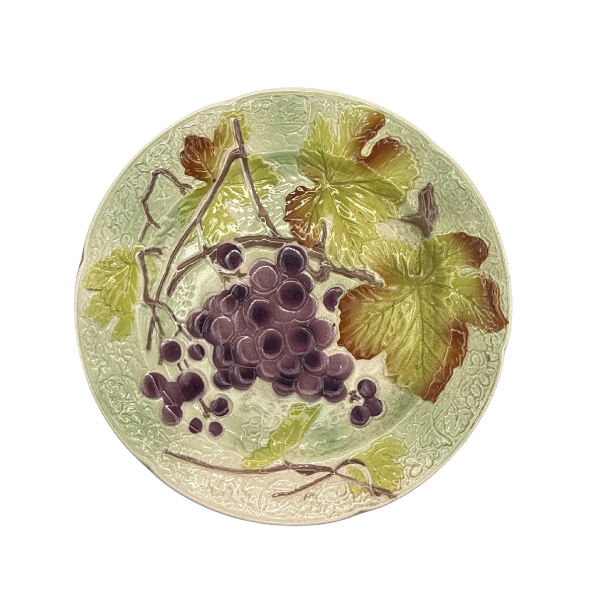 Antique French Majolica Plate