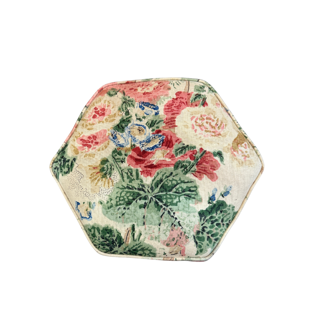 Vintage Danish Bobbin Stool, Hollyhock