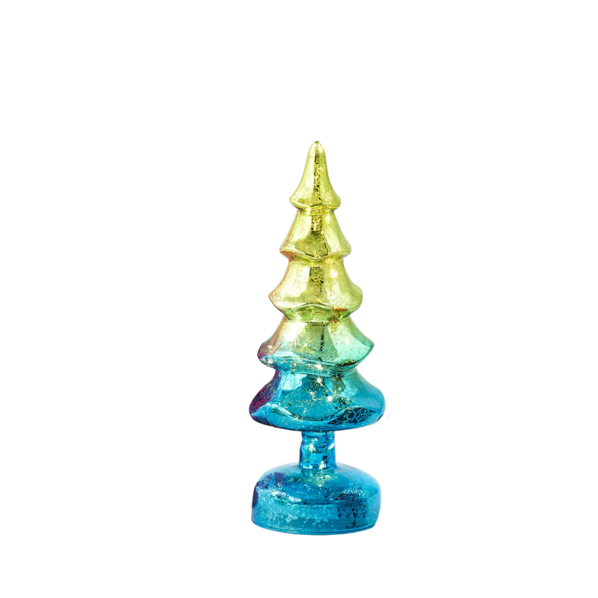 Festive Lit Ombre Tree, Green & Blue