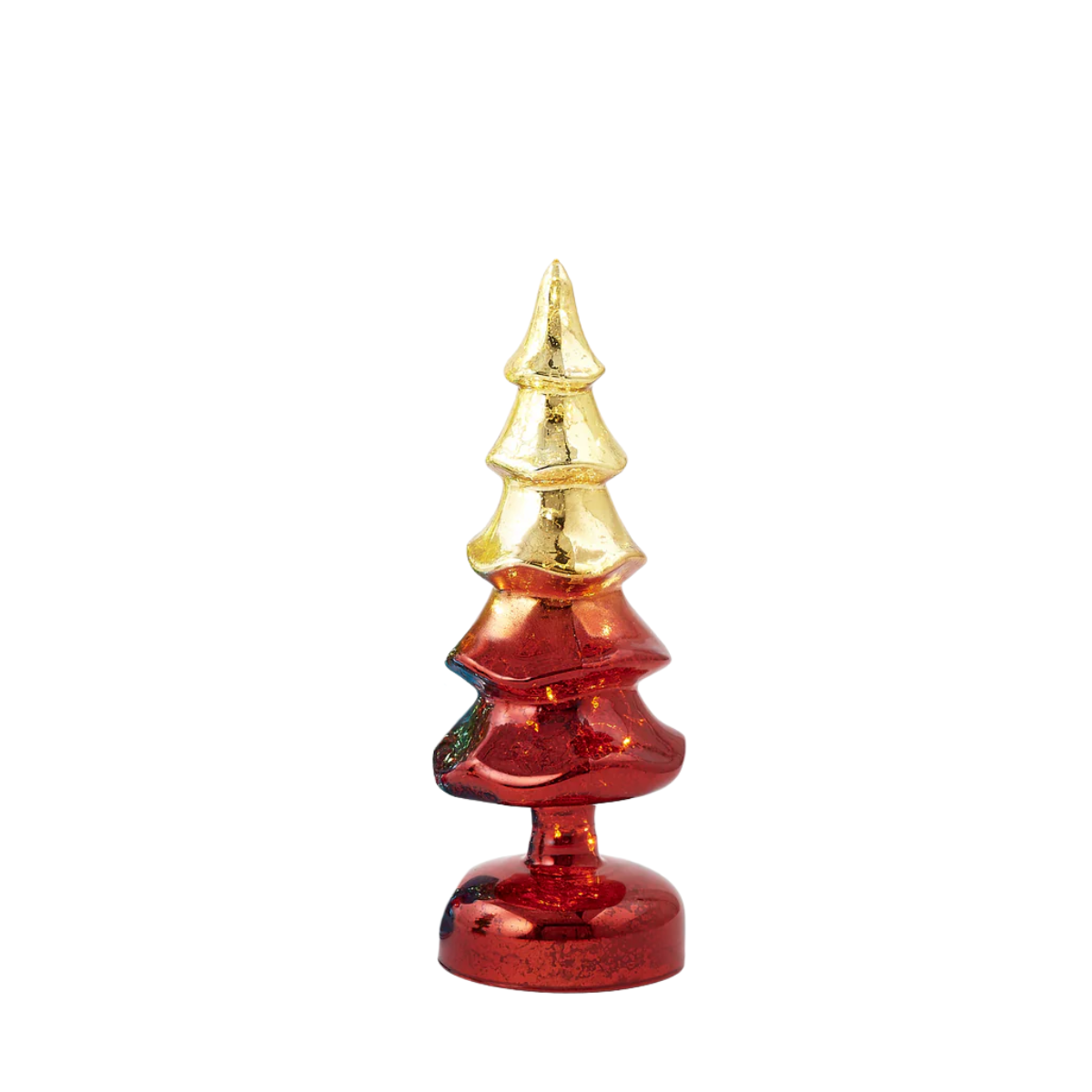 Festive Lit Ombre Tree, Red & Gold
