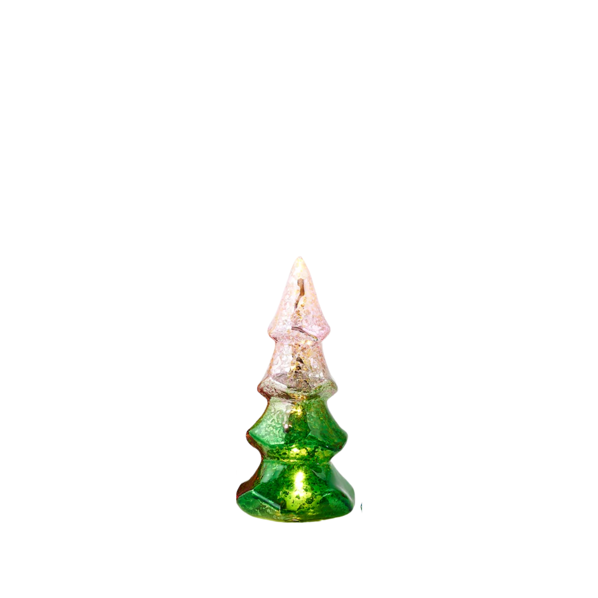 Festive Small Lit Ombre Tree, Pink & Green