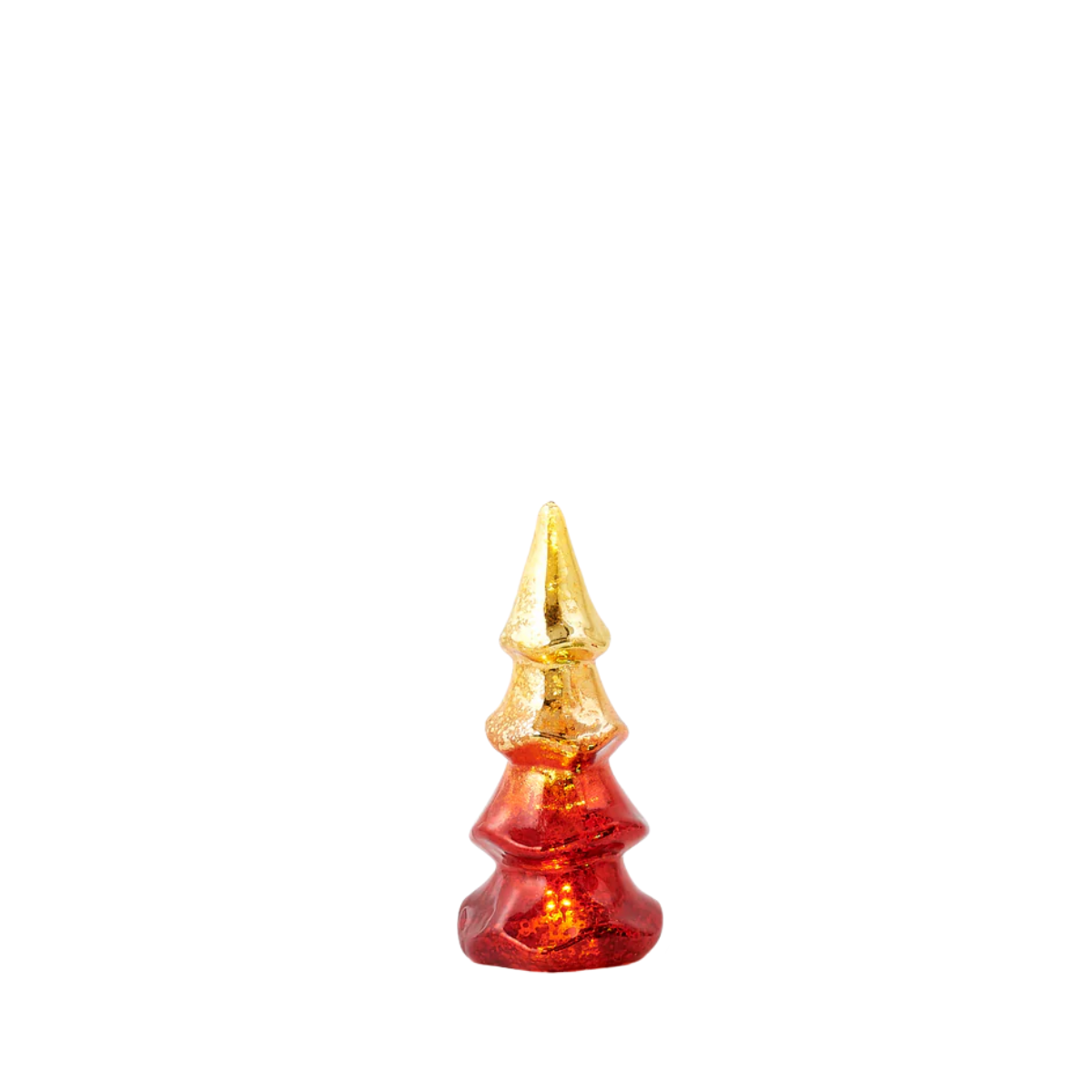 Festive Small Lit Ombre Tree, Red & Gold