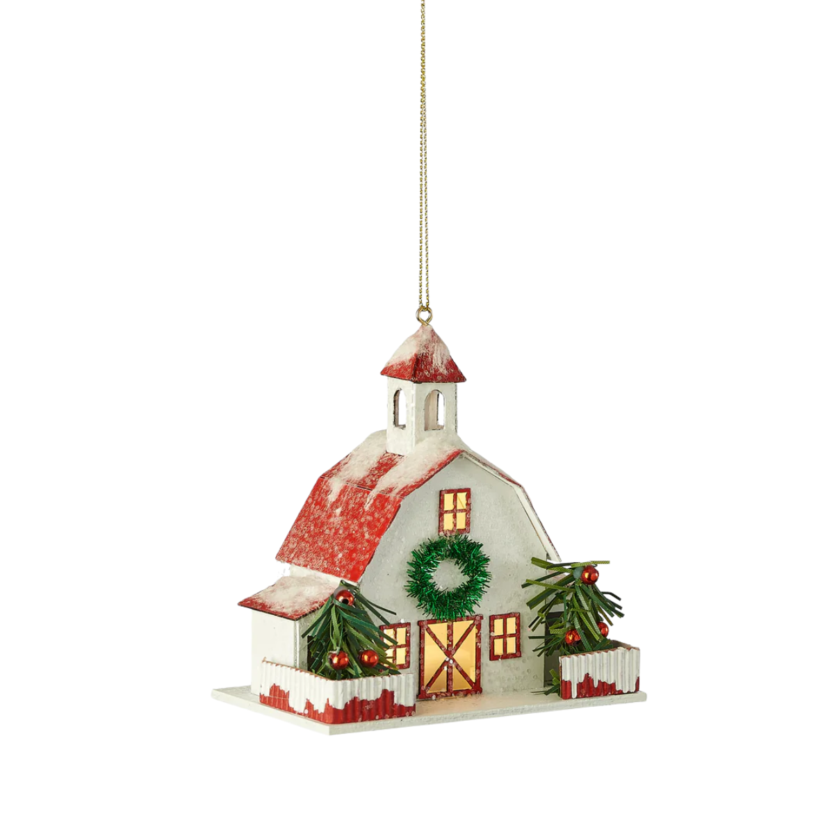 Holiday Barn Lighted Ornament