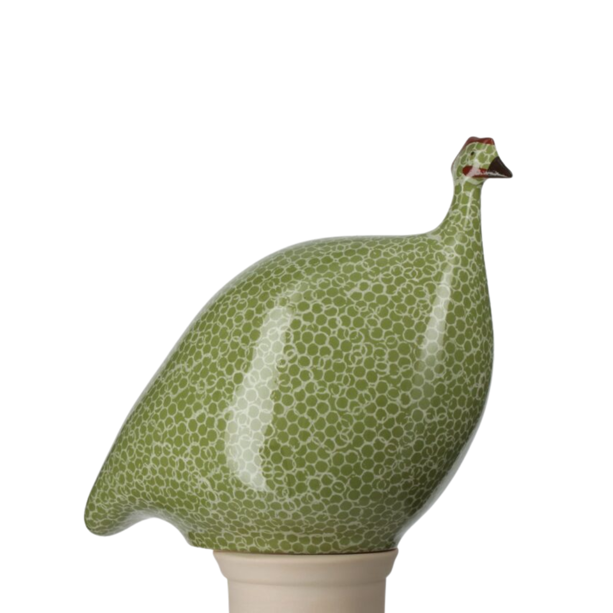 Speckled Green & White Guinea Hen, Large