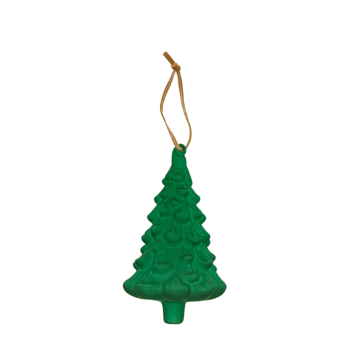 Frosted Glass Tree Ornament, Evergreen