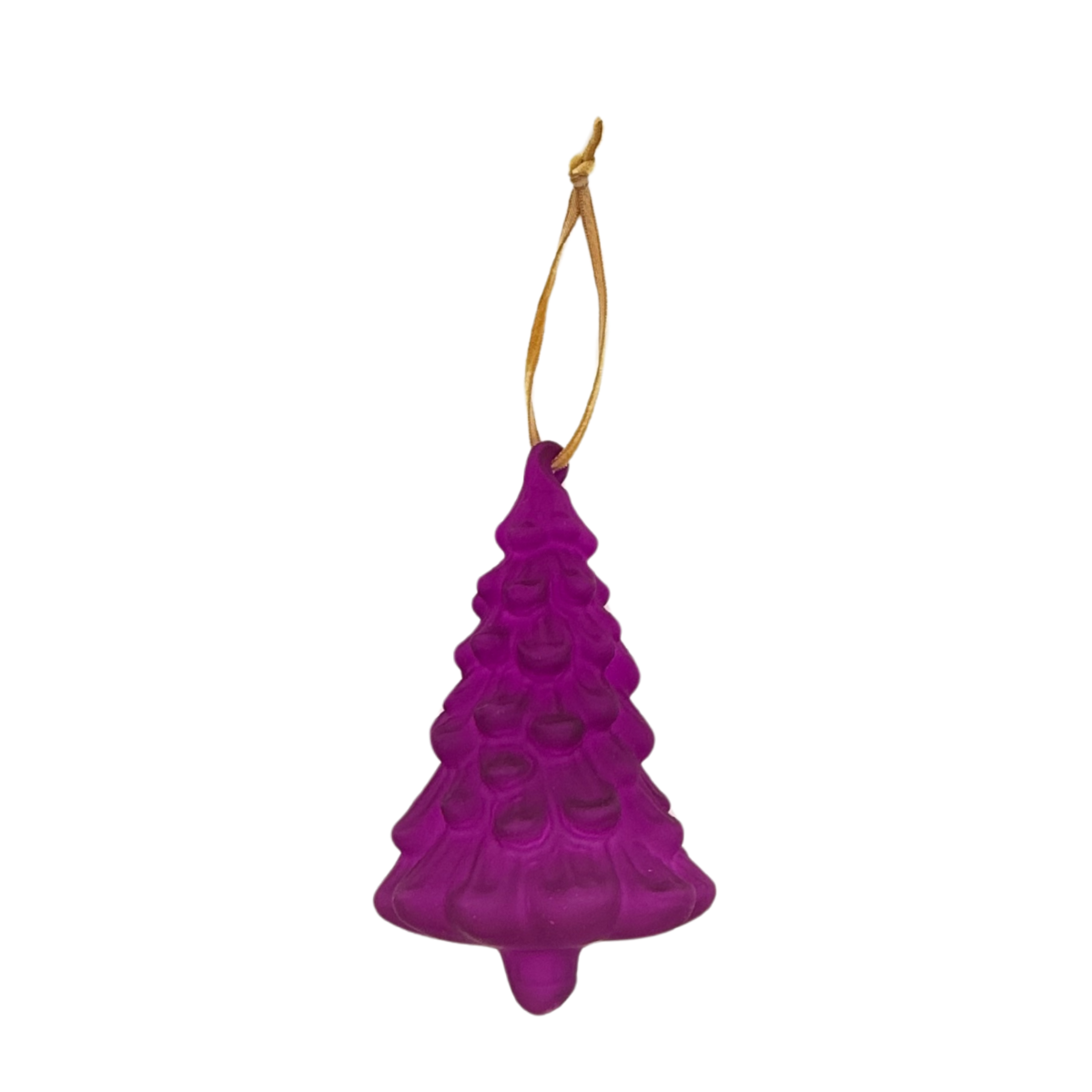 Frosted Glass Tree Ornament, Orchid