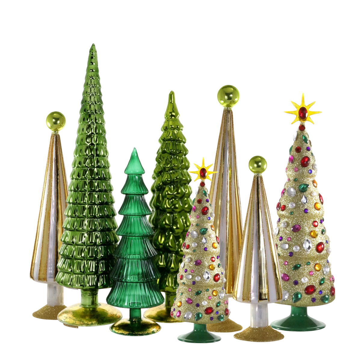 Holiday Glamour Tree Collection, Set of 8