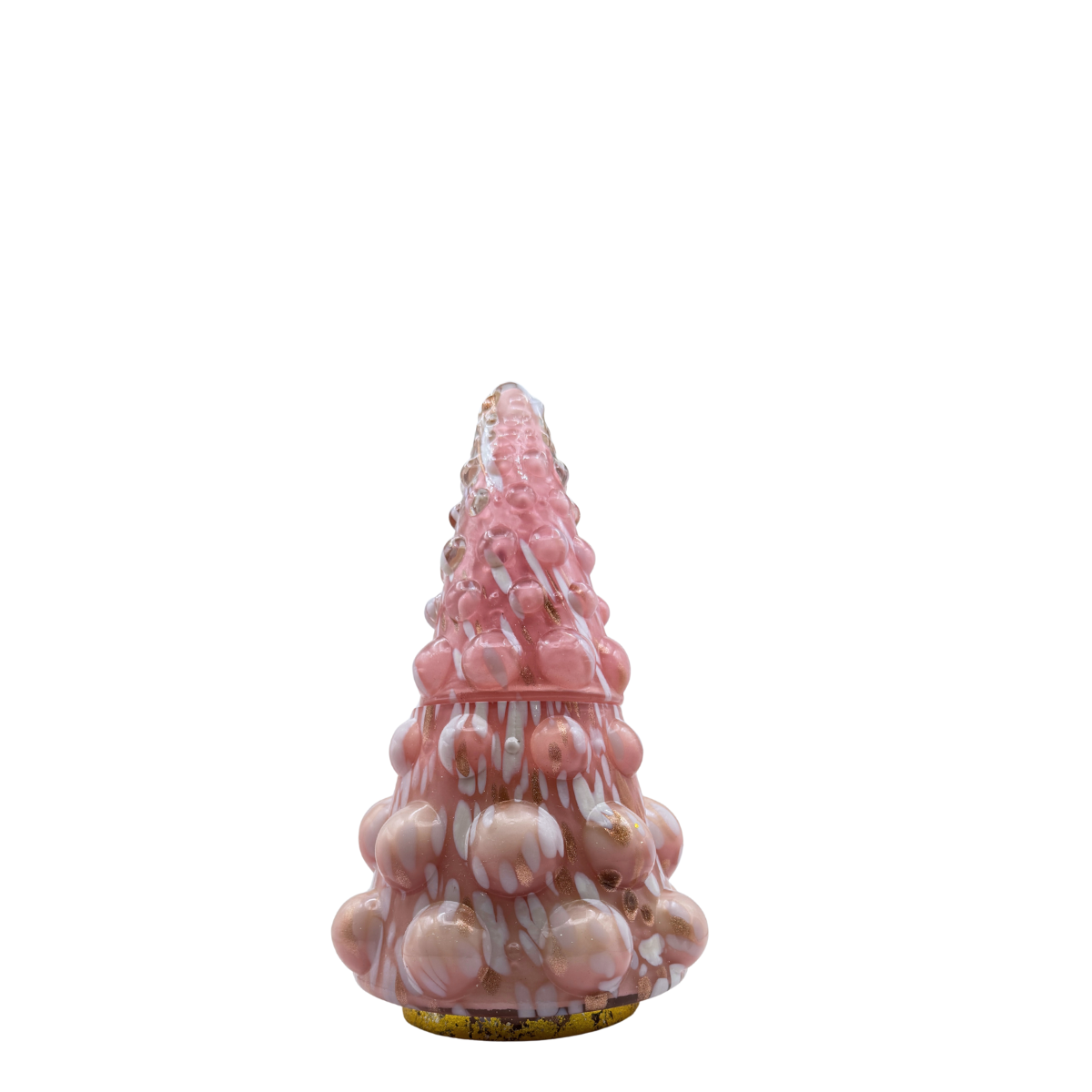 Glitterville Fringle Fir Glass Candle Tree, Light Pink