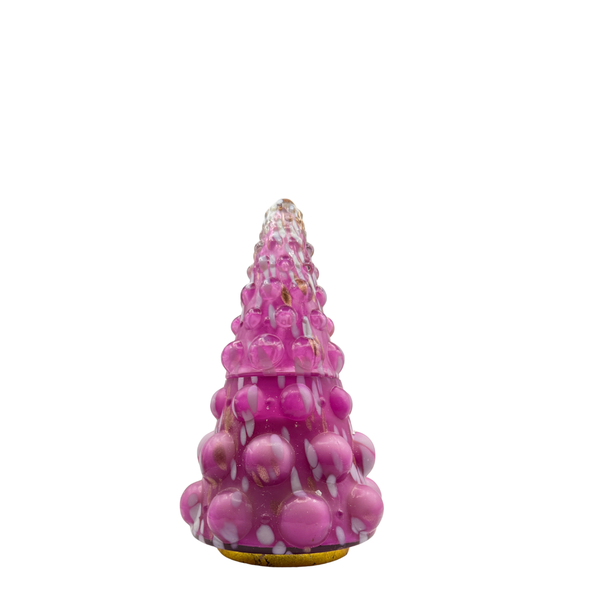 Glitterville Fringle Fir Glass Candle Tree, Orchid