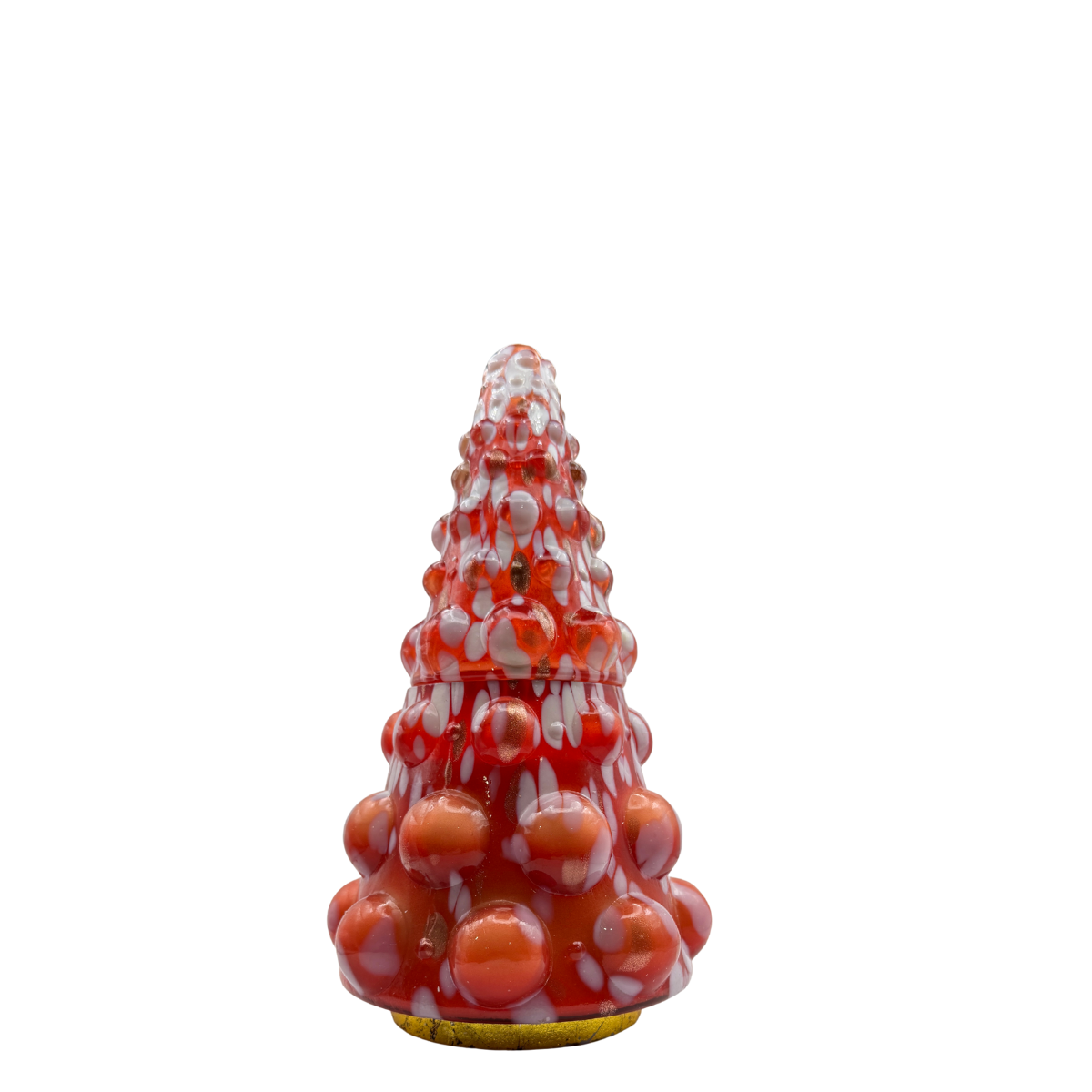 Glitterville Fringle Fir Glass Candle Tree, Red