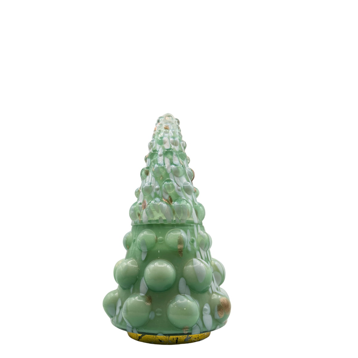 Glitterville Fringle Fir Glass Candle Tree, Celadon