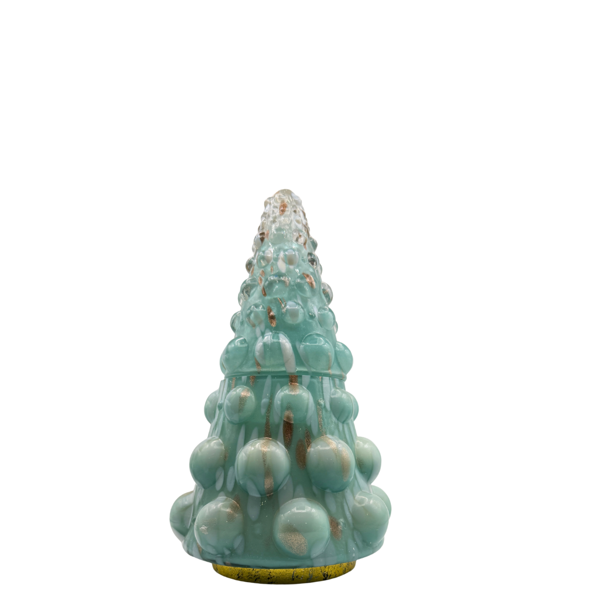 Glitterville Fringle Fir Glass Candle Tree, Aqua