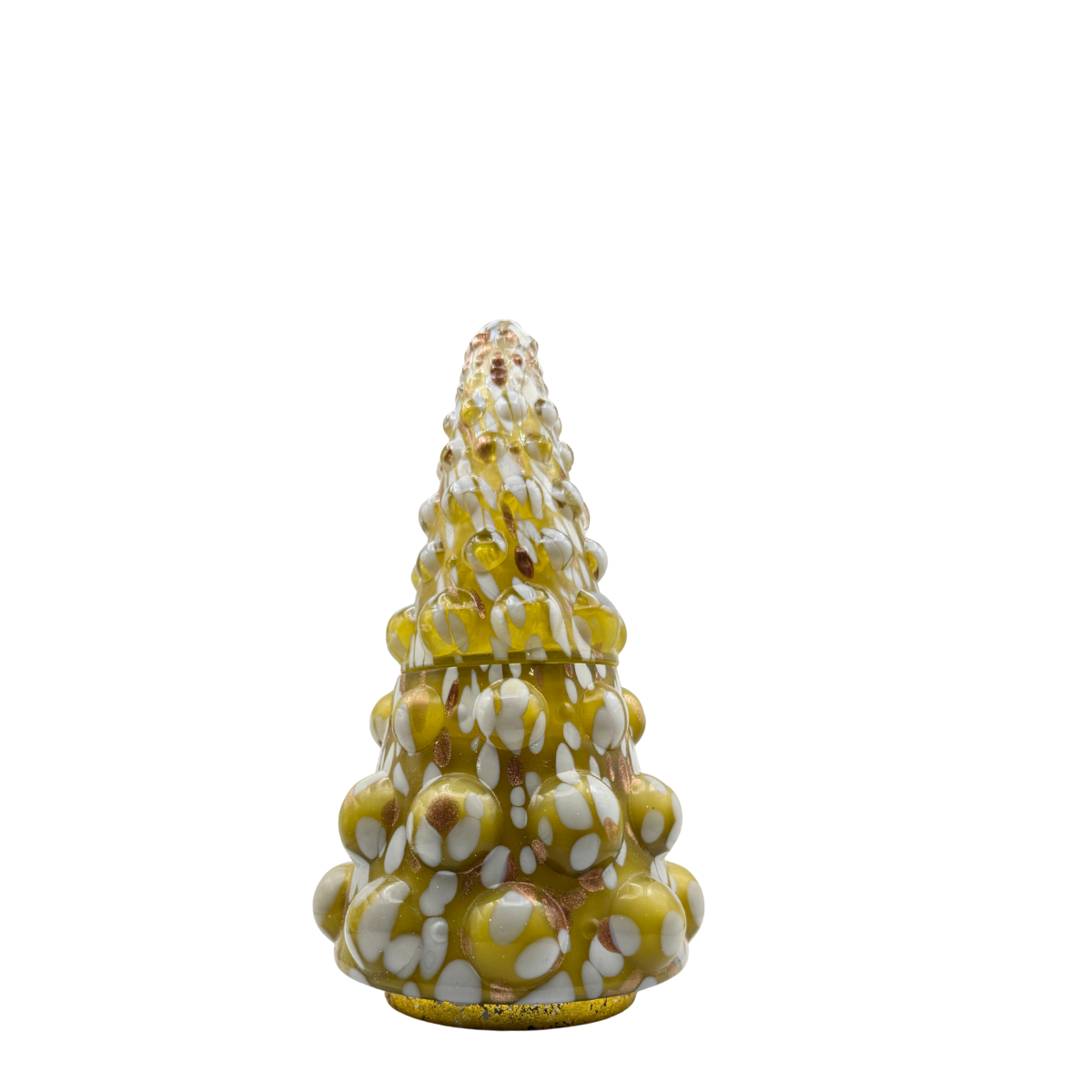 Glitterville Fringle Fir Glass Candle Tree, Citrine