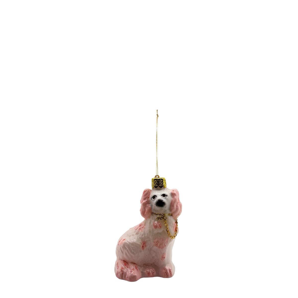 Staffy Pup Ornament, Light Pink