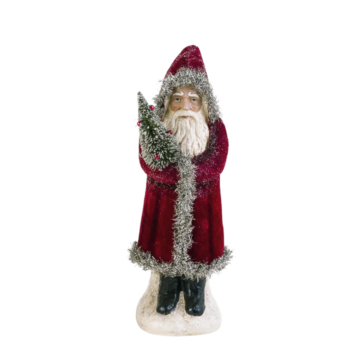 Velveteen Belsnickle Santa, Red