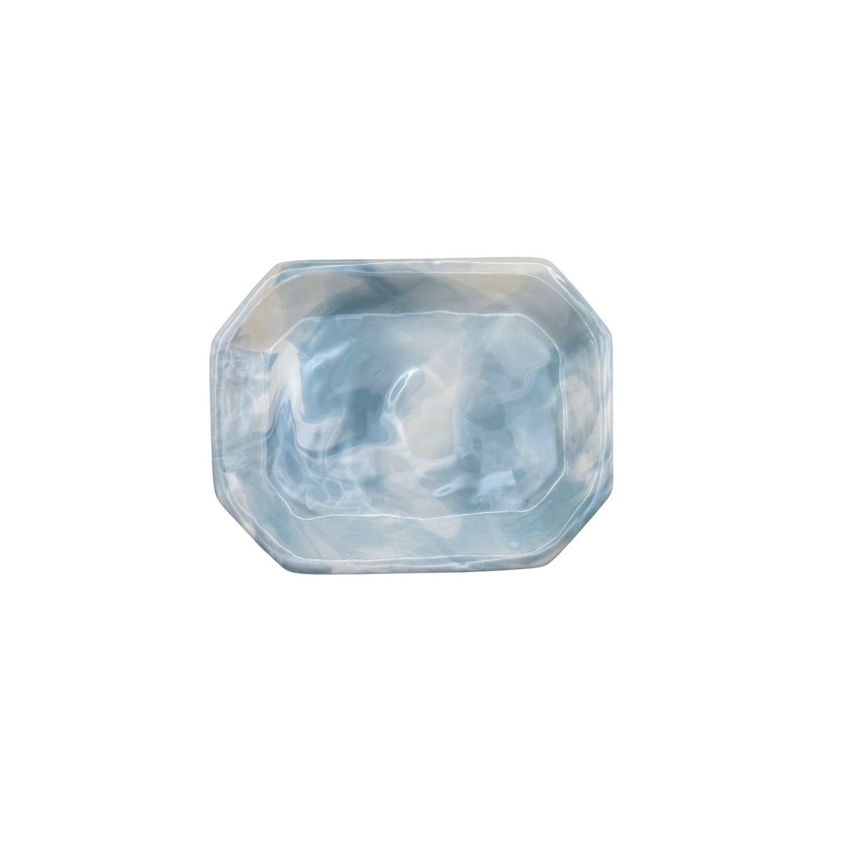Paul Schneider Mini Octagon Tray, Light Blue Geode