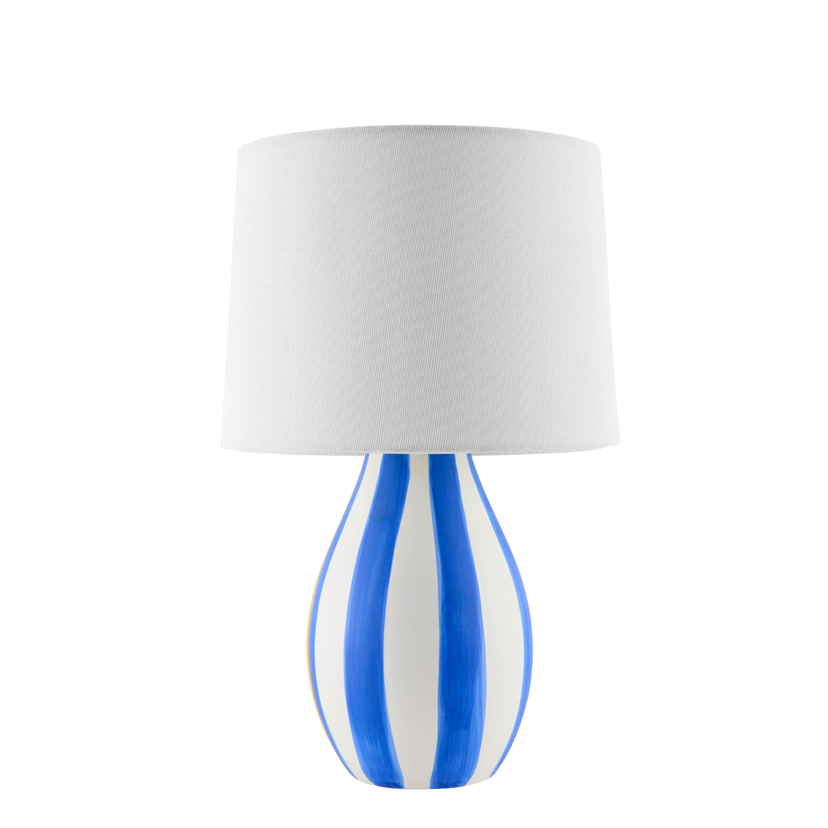 Nelda Petite Striped Lamp, Blue