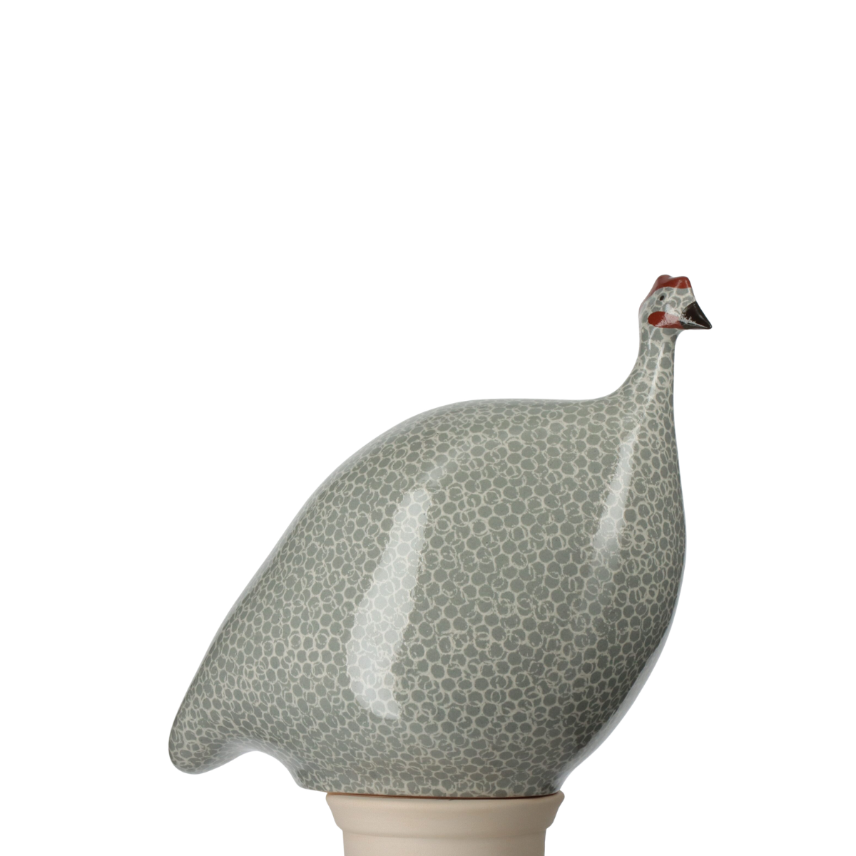 Speckled Polar Blue & White Guinea Hen, Medium