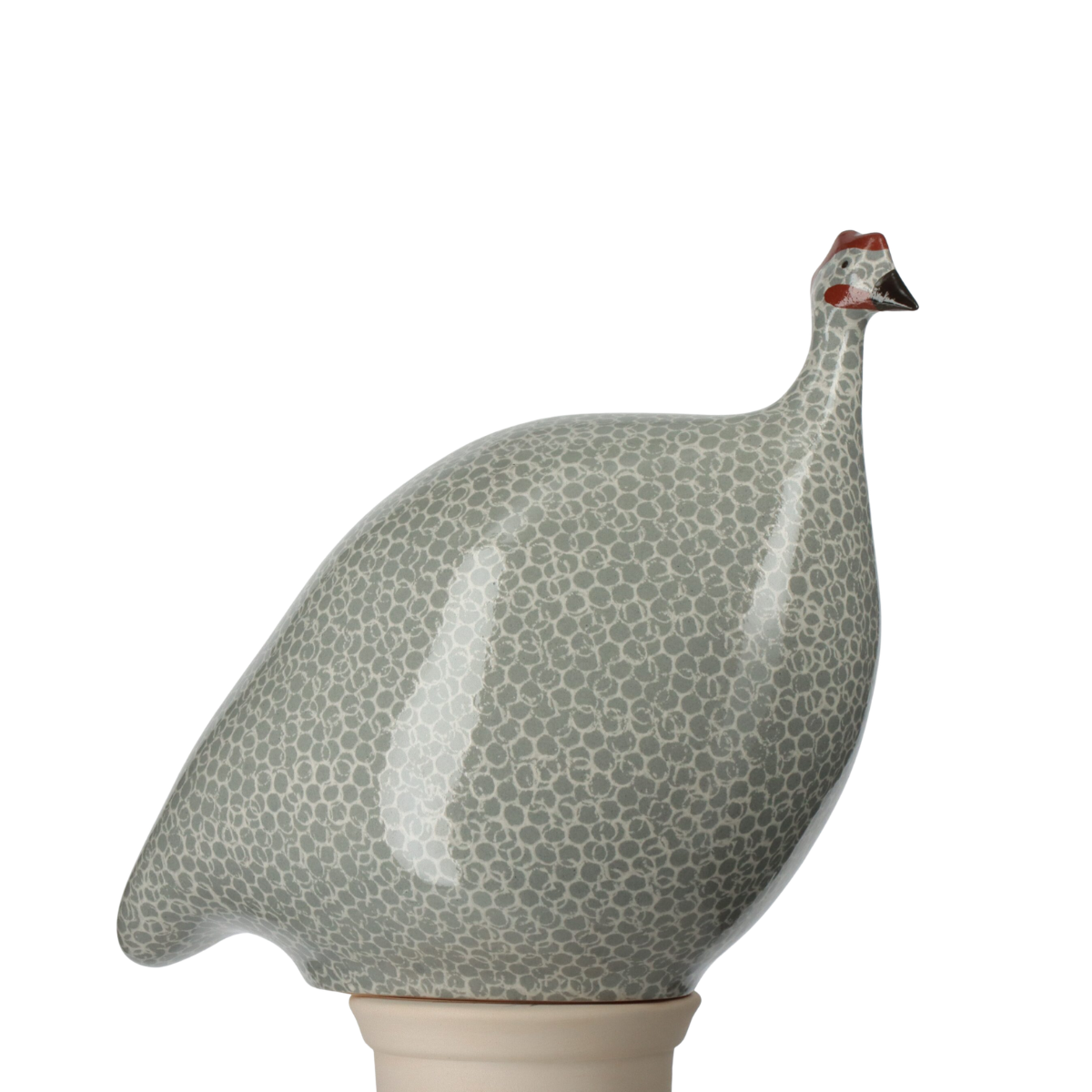 Speckled Polar Blue & White Guinea Hen, Large