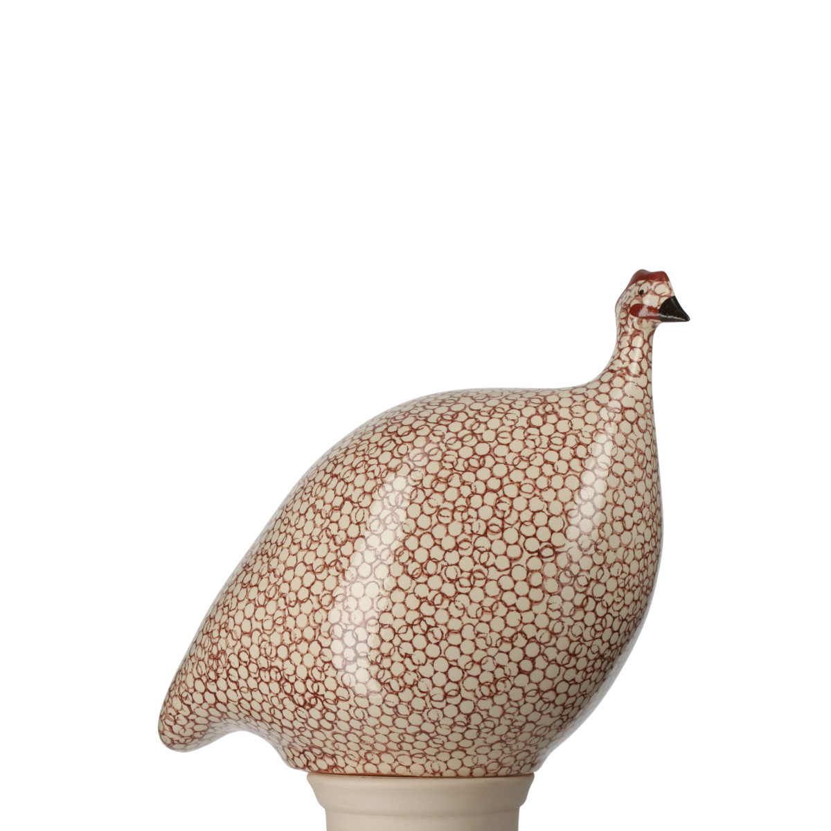 Speckled White & Bordeaux Guinea Hen, Small