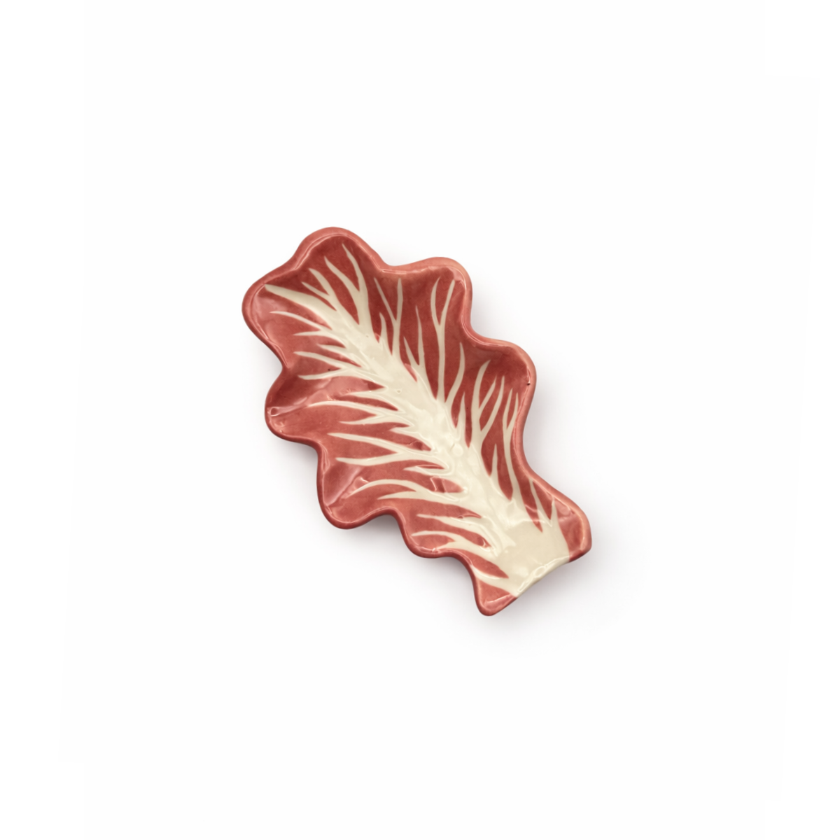 Minnie-Mae Pink Radicchio Leaf Dish, Small