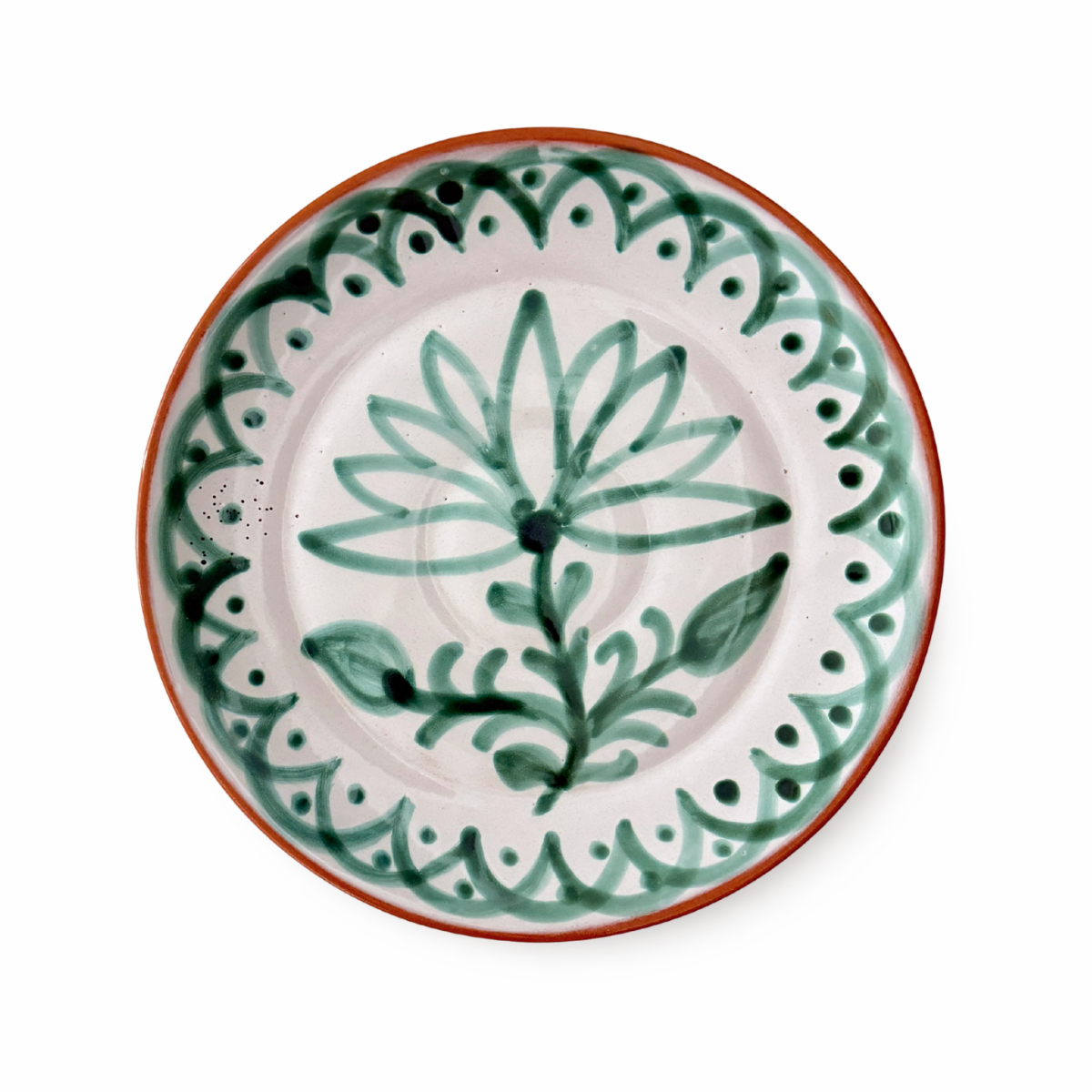 Flor Dinner Plate, Green