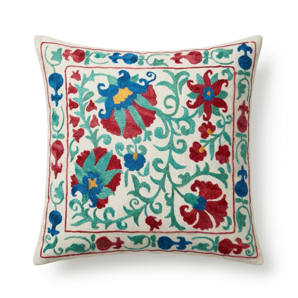 Suzani Decorative Pillow, One of a Kind