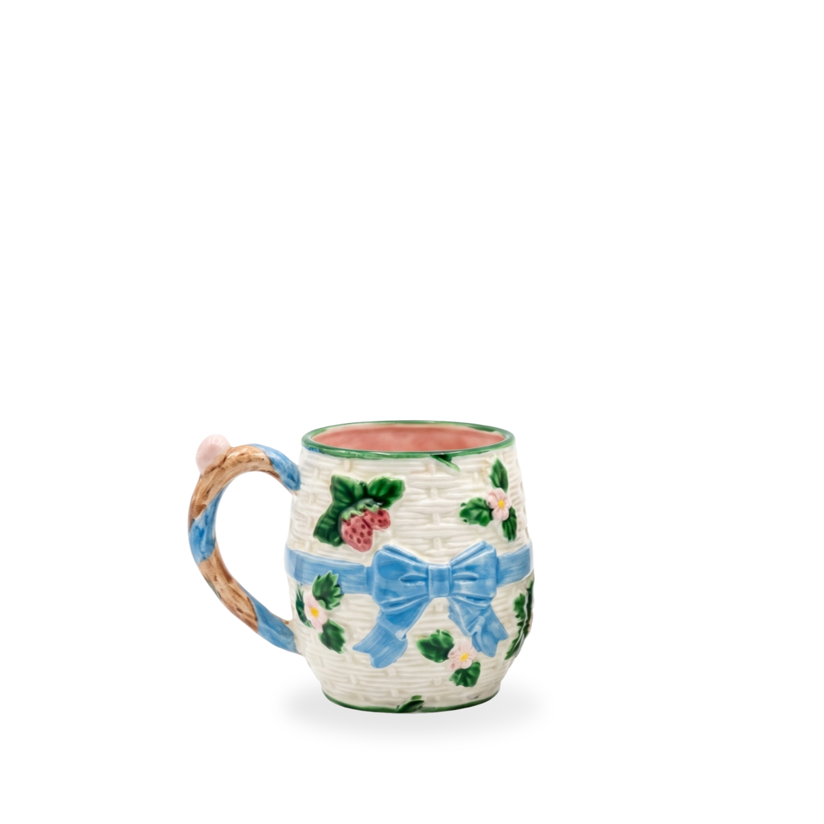 Vintage Basketweave & Bow Mug