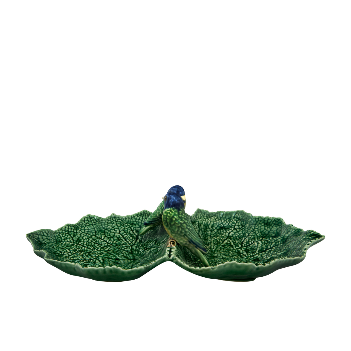 Bordallo Pinheiro Double Leaf with Blue Birds