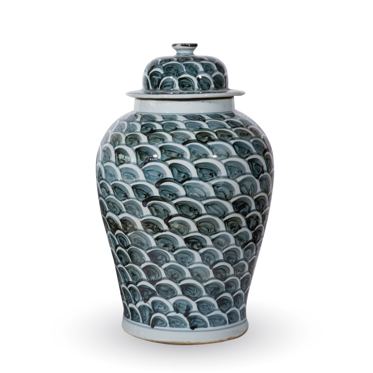 Grande Jefferson Fish Scale Temple Jar