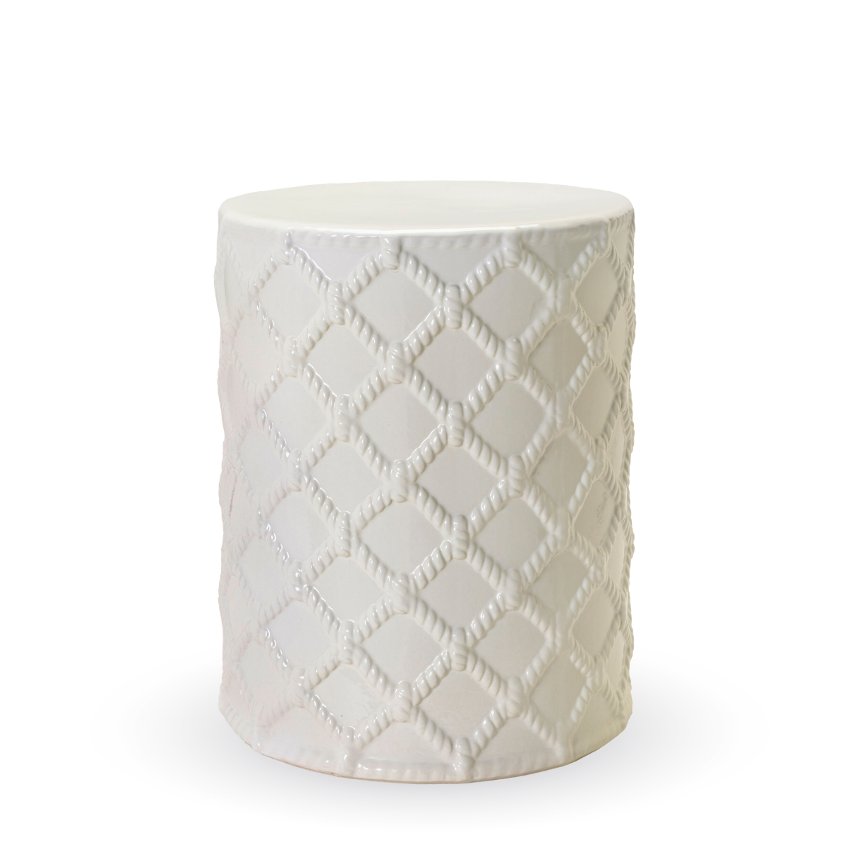 Palma Garden Stool, White