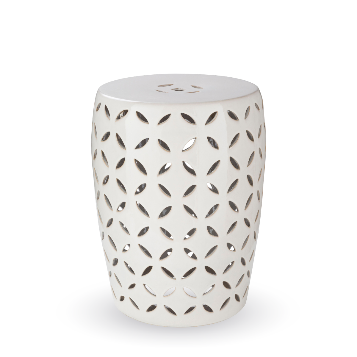 Satres Garden Stool, White
