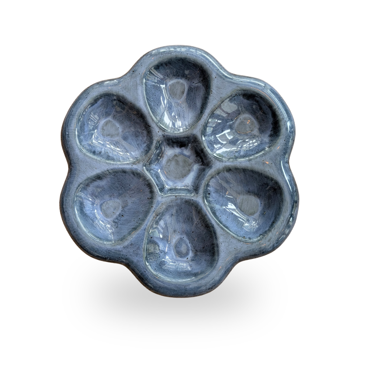 Cloud Oyster Plate, Sea Glass