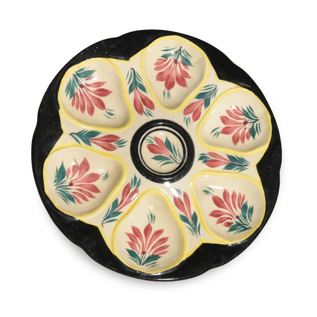 Vintage French Quimper Oyster Plate