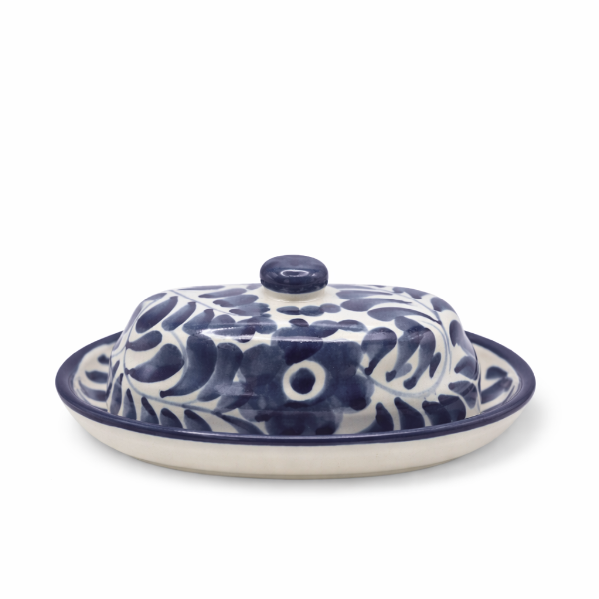 Dos Flores Cobalt Butter Dish