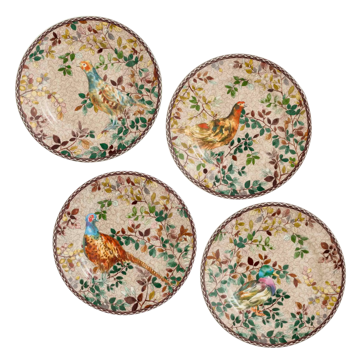 Spode Woodland Accents Salad Plates, Set of 4 Assorted
