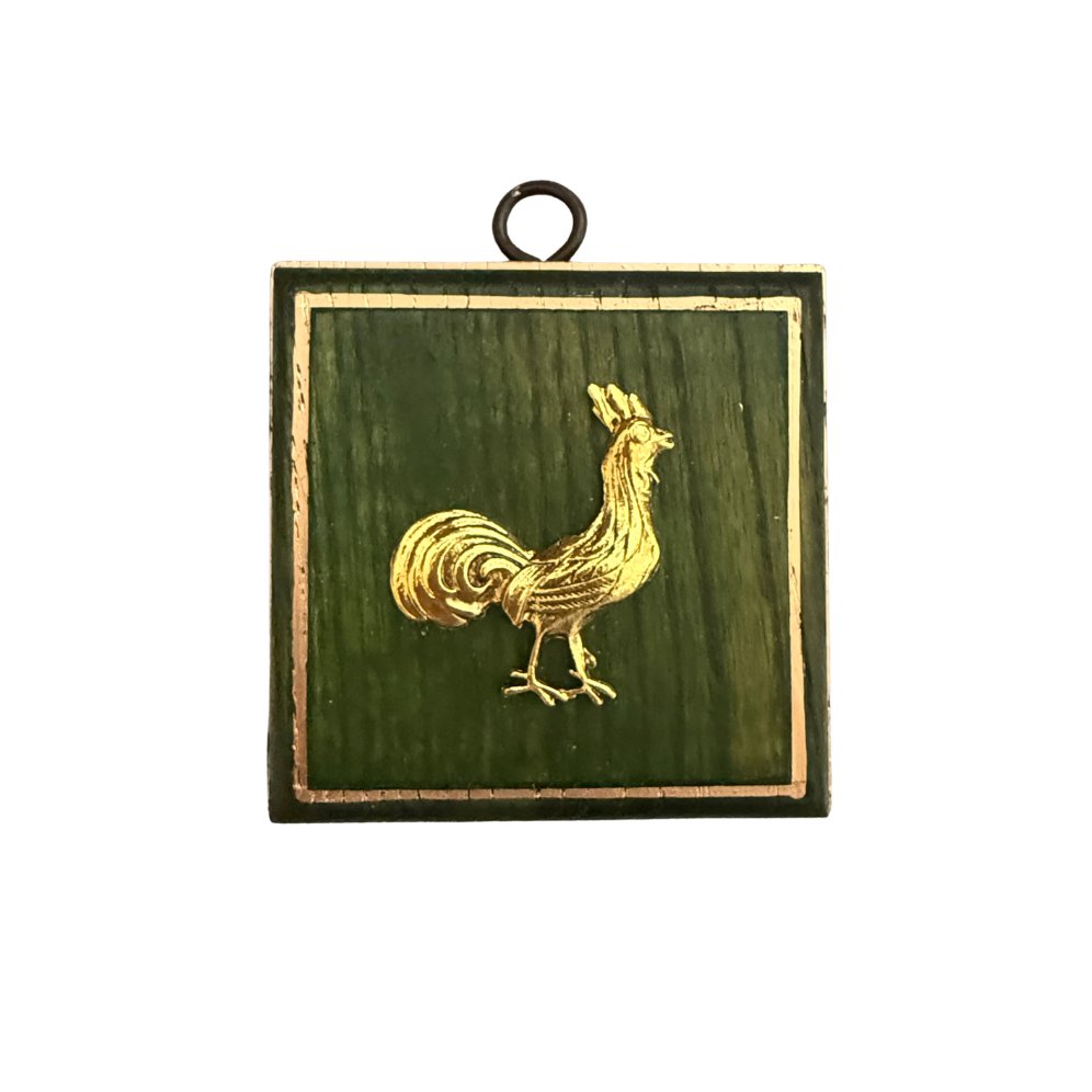 Museum Bee, Painted Frame with Rooster