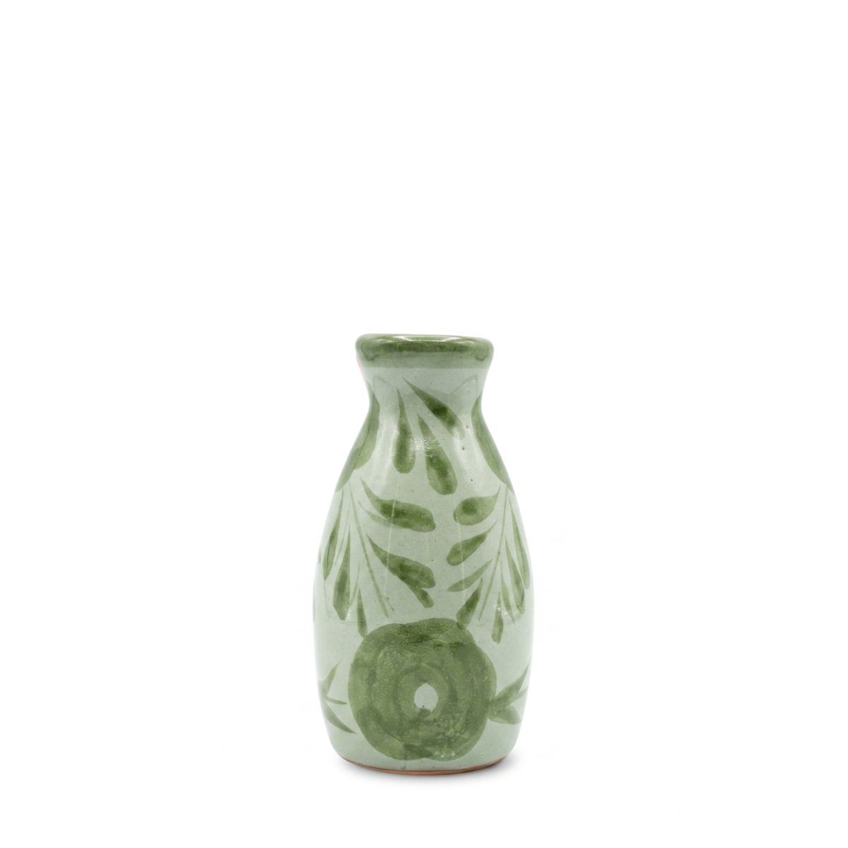 Francesca Tonal Milk Bottle Bud Vase, Greens