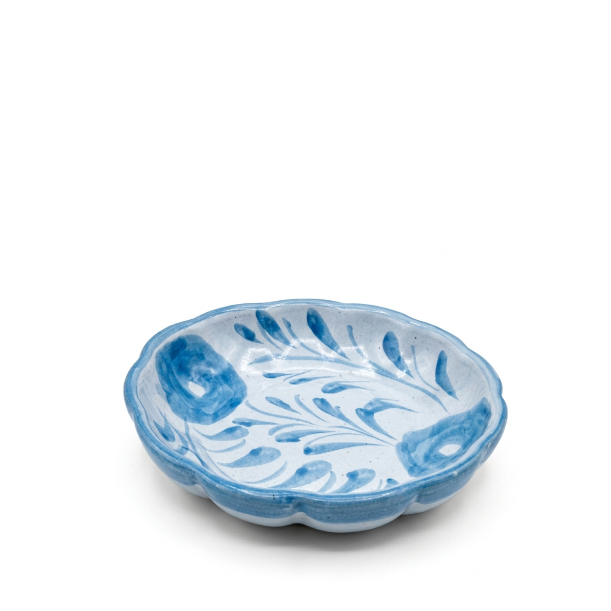Francesca Tonal Scalloped Dish, Blues