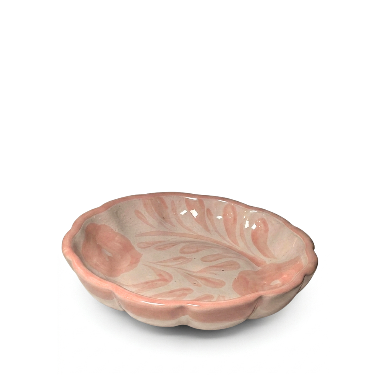 Francesca Tonal Scalloped Dish, Rouge