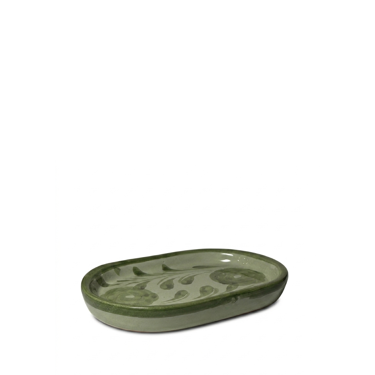 Francesca Tonal Little Oval Dish, Greens