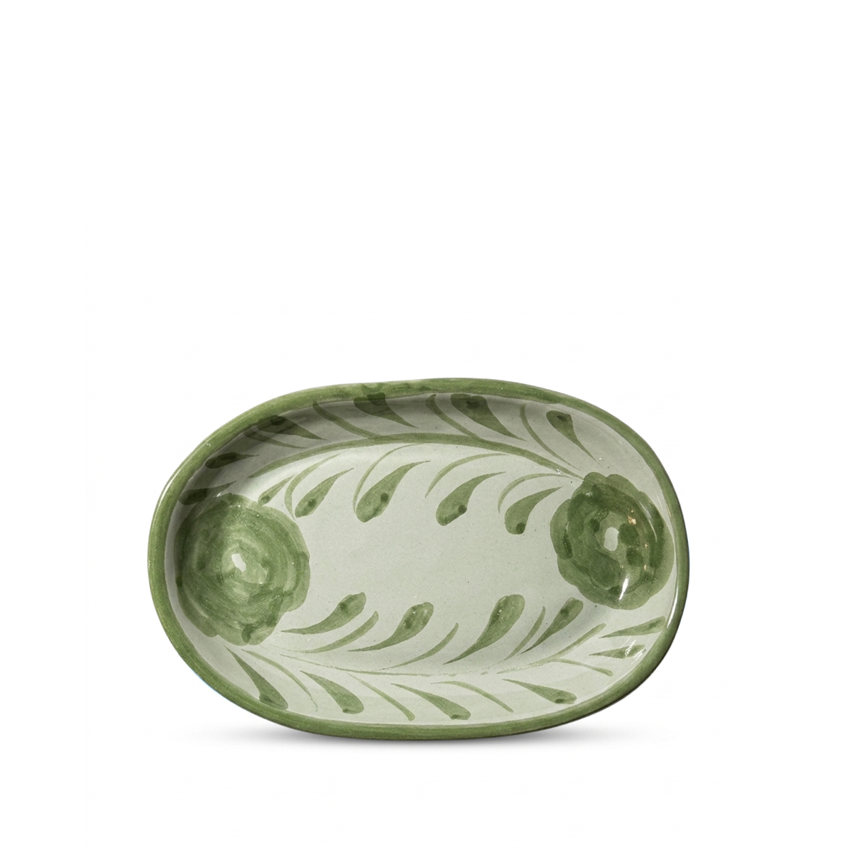 Francesca Tonal Oval Dish, Greens