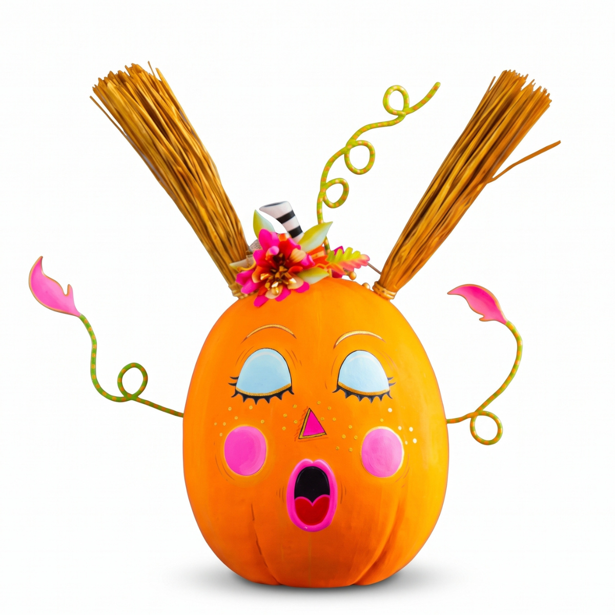 Glitterville Gossip Gourdy Pumpkin