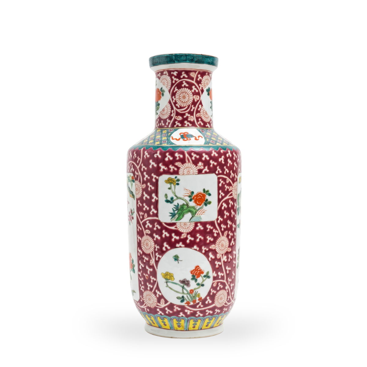 Vintage Famille Rose Porcelain Vase