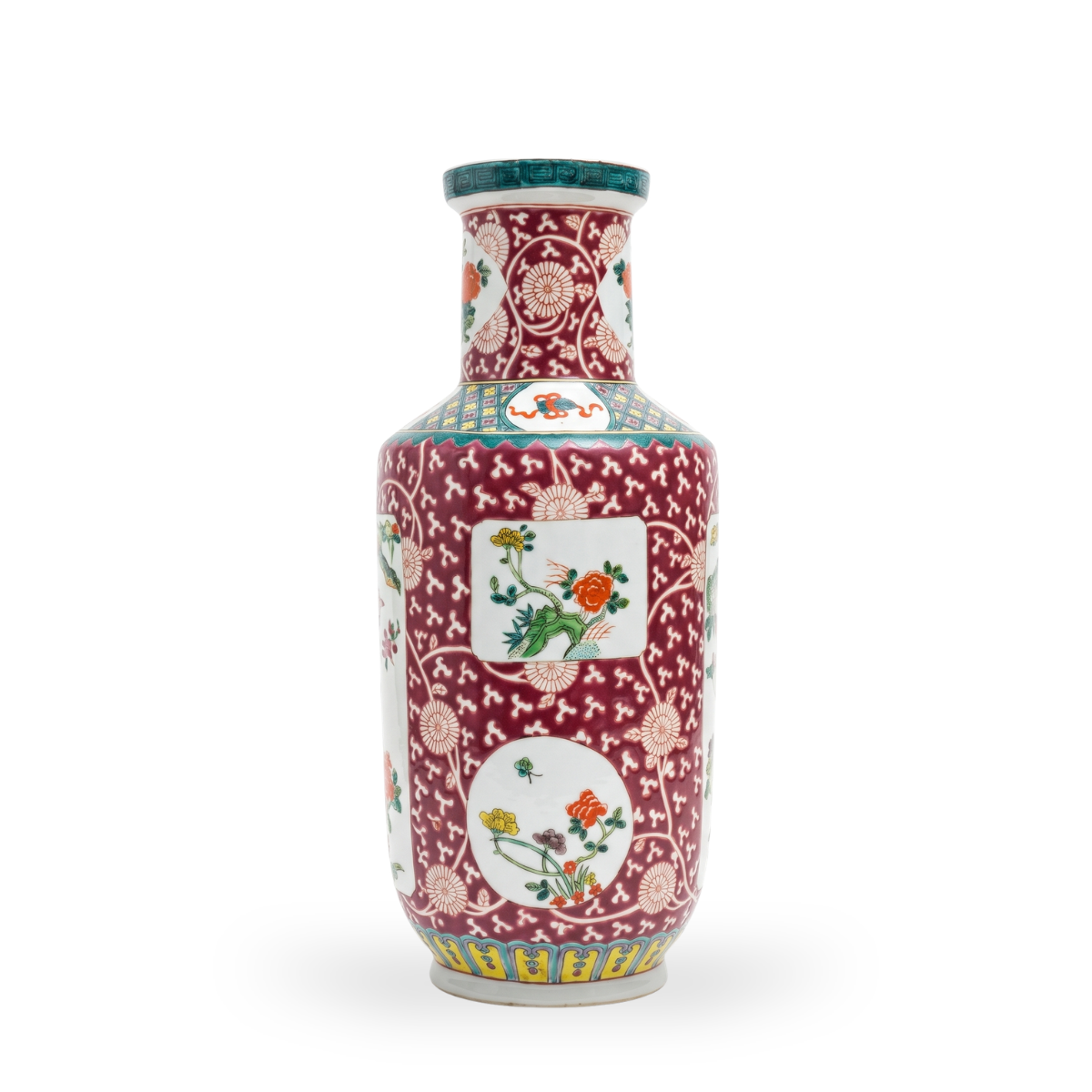 Vintage Famille Rose Porcelain Vase
