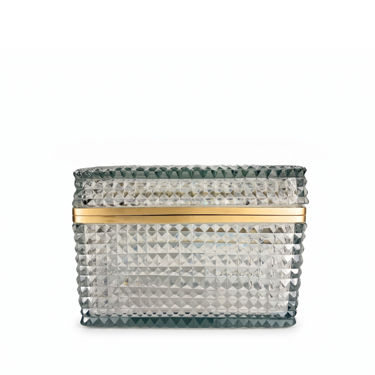 Celesta Pressed Glass Casket Box