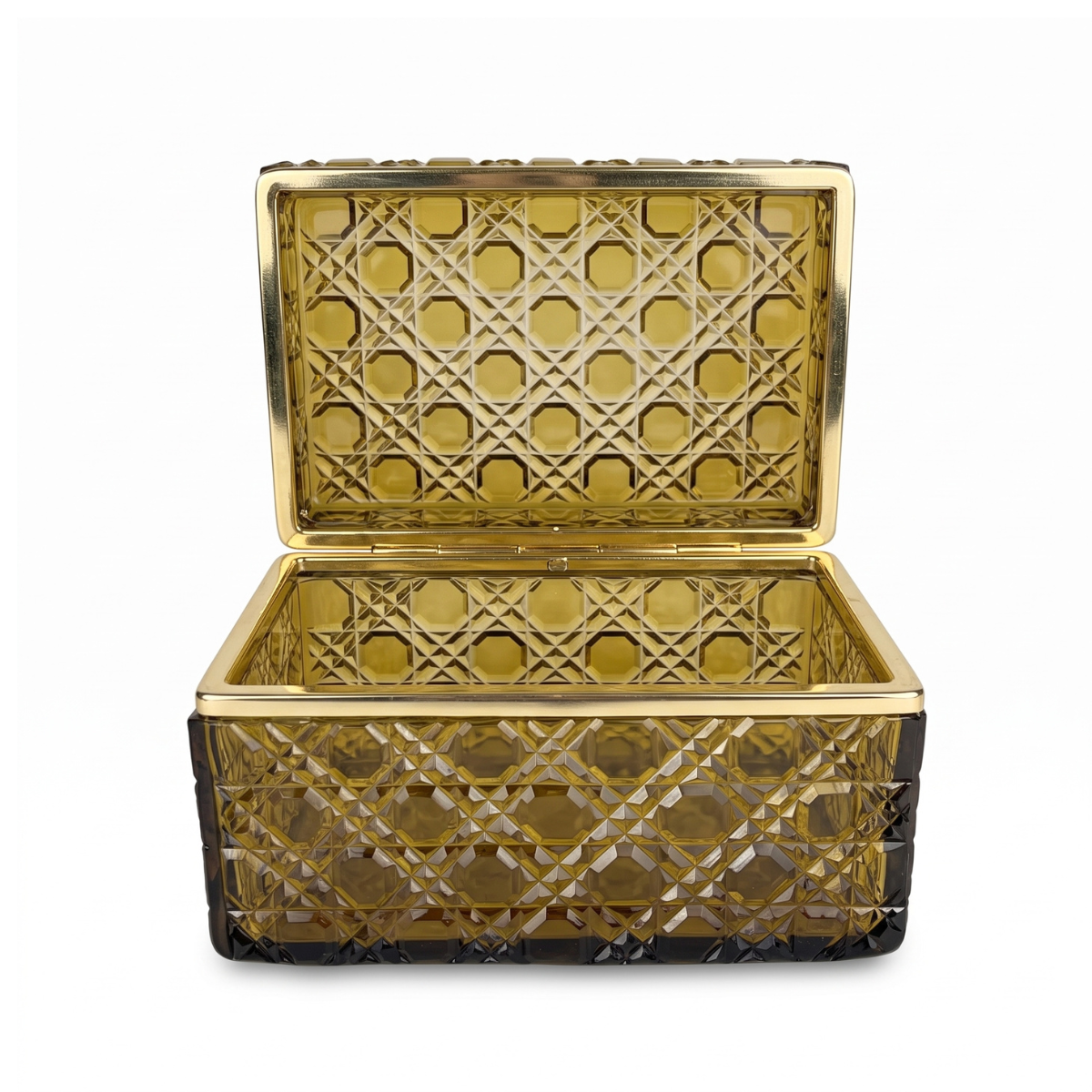 D'Andra Pressed Glass Casket Box