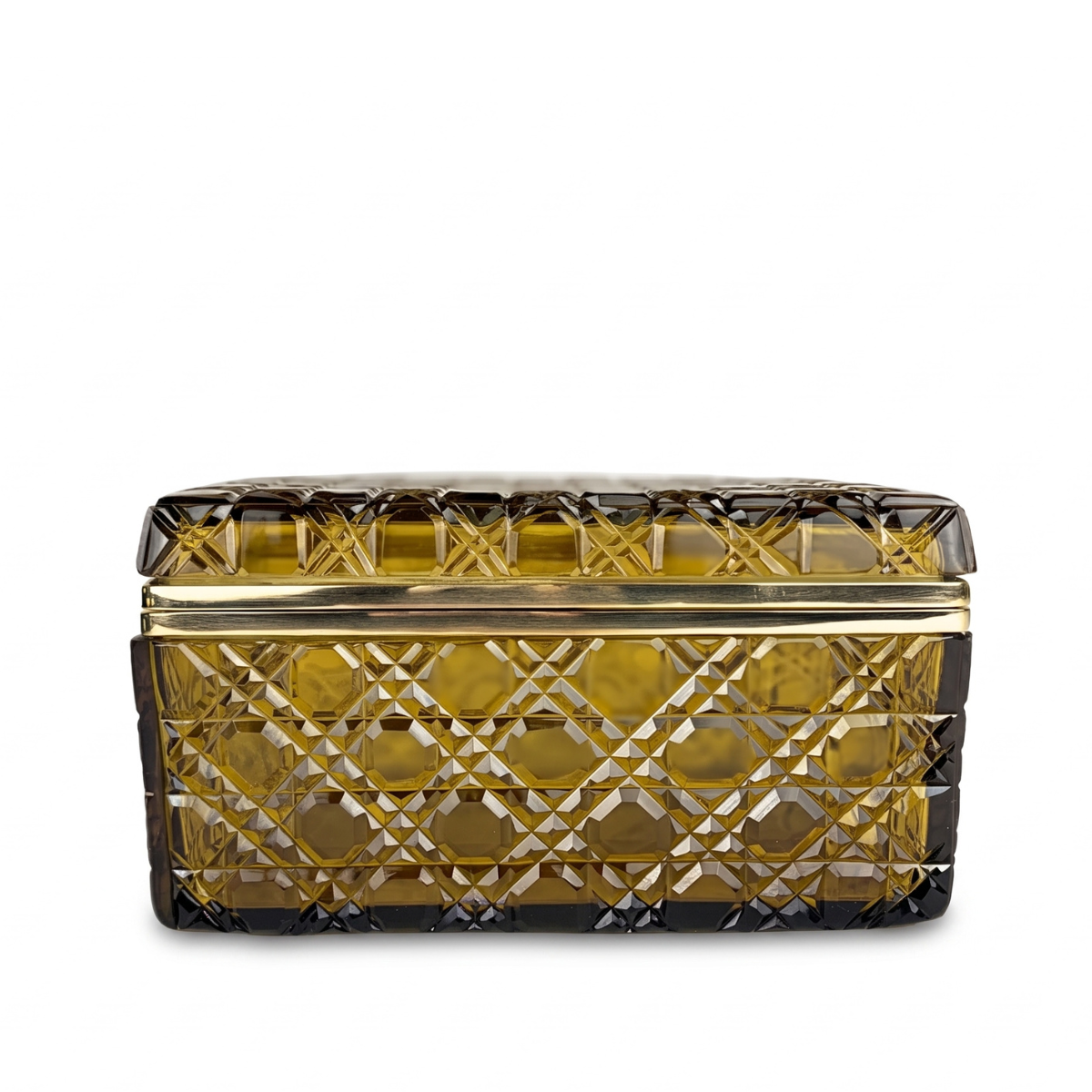 D'Andra Pressed Glass Casket Box