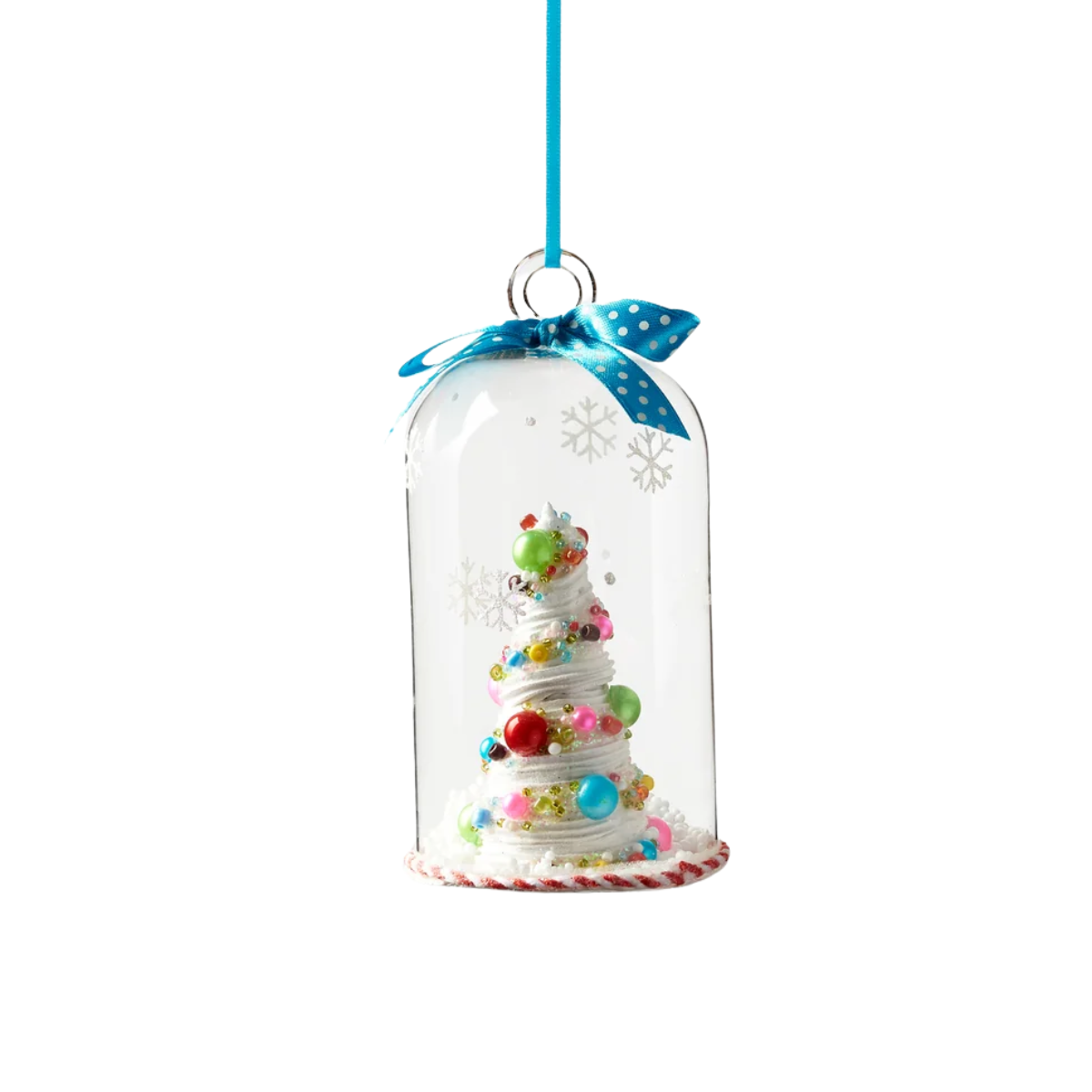 Tilly Tree Cloche Ornament, Blue